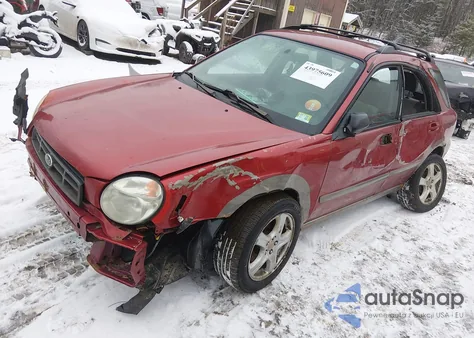 2002 Subaru Impreza Outback Sport from USA, damaged, VIN JF1GG68552G819583